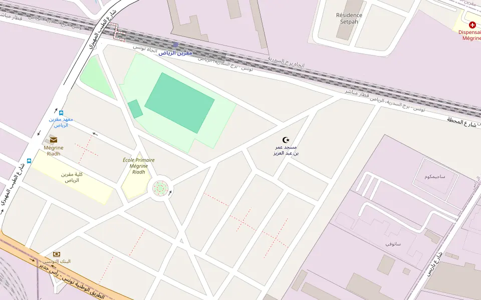 خريطة تُظهر موقع المدرسة بمقرين الرياض